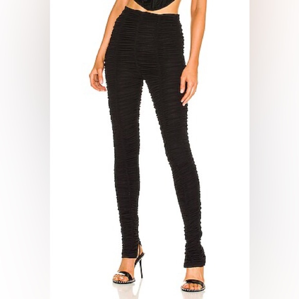 Black Ruched Women's Pants